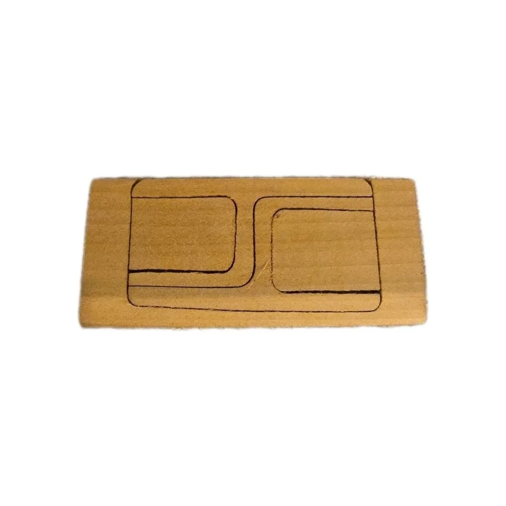 Vintage NOS Interlocking Wooden Puzzle – Mid-Century Style - Mini Furniture‎ Set